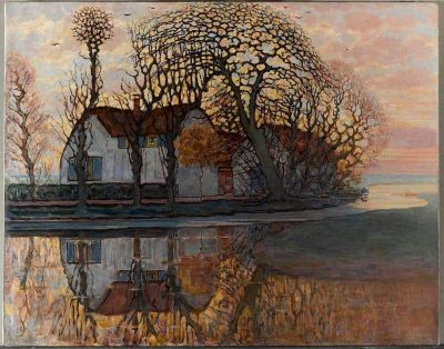 art oil painting reproduction of  Piet Mondrian Ferme Pres De Duivendrecht museum quality handmade