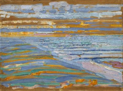 art oil painting reproduction of  Piet Mondrian View From The Dunes With Beach And Piers museum quality handmade