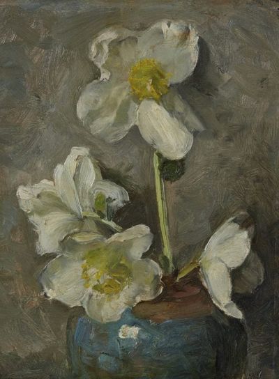 art oil painting reproduction of  Piet Mondrian White Christmas Roses 1923 museum quality handmade