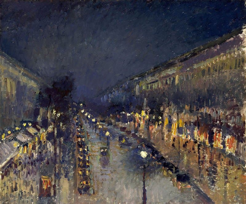 Pissarro Boulevard Montmartre Effet De Nuit Hand Painted Reproduction museum quality