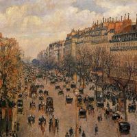 Pissarro Boulevard Montmartre Sunny Afternoon Hand Painted Reproduction