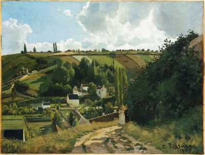 art oil painting reproduction of  Pissarro La Cote Du Jallais Pontoise Hand Painted Reproduction museum quality handmade