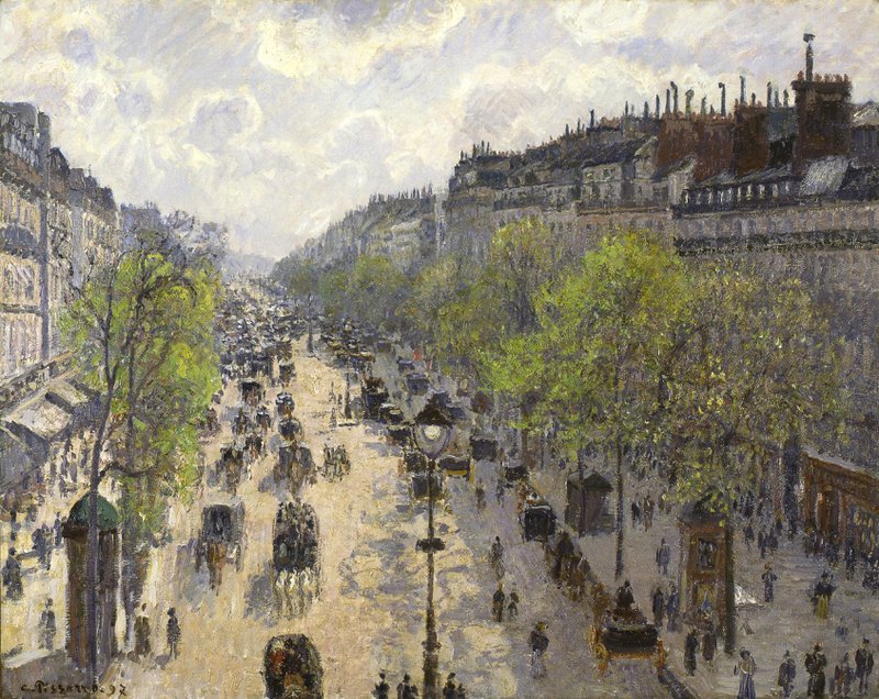 Pissarro Le Boulevard De Montmartre Matinee De Printemps Hand Painted Reproduction museum quality