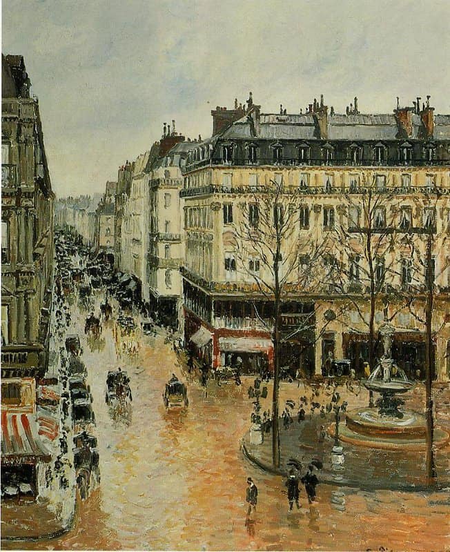 Pissarro Rue Saint-honore In The Afternoon. Effect Of Rain Hand Painted Reproduction museum quality