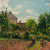 Pissarro The Artist Garden At Eragny Hand Painted Reproduction