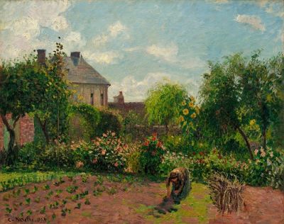art oil painting reproduction of  Pissarro The Artist Garden At Eragny Hand Painted Reproduction museum quality handmade