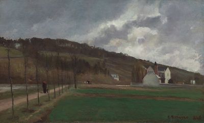 art oil painting reproduction of  Pissarro The Banks Of The Marne In Winter Hand Painted Reproduction museum quality handmade