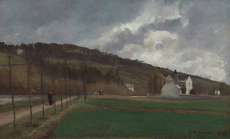 Pissarro The Banks Of The Marne In Winter Hand Painted Reproduction museum quality