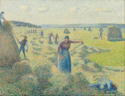 art oil painting reproduction of  Pissarro The Hay Harvest Eragny Hand Painted Reproduction museum quality handmade