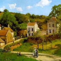 Pissarro The Hermitage At Pontoise Hand Painted Reproduction
