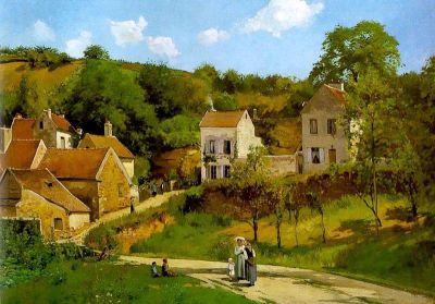 art oil painting reproduction of  Pissarro The Hermitage At Pontoise Hand Painted Reproduction museum quality handmade