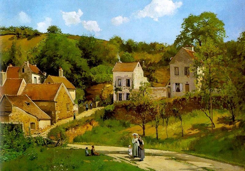 Pissarro The Hermitage At Pontoise Hand Painted Reproduction museum quality