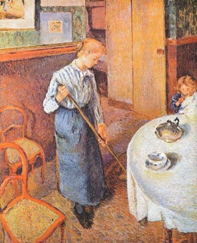 art oil painting reproduction of  Pissarro The Little Country Maid Hand Painted Reproduction museum quality handmade