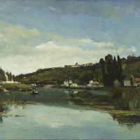 Pissarro The Marne At Chennevieres Hand Painted Reproduction