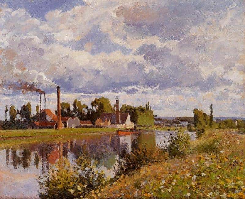 Pissarro The River Oise Near Pontoise Hand Painted Reproduction museum quality