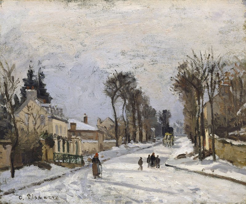 Pissarro The Road To Versailles At Louveciennes Hand Painted Reproduction museum quality