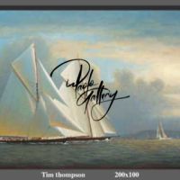 Portrait Painting Of Boat Sailing Hand Painted
