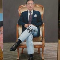 Portrait Painting Of Businessman Hand Painted