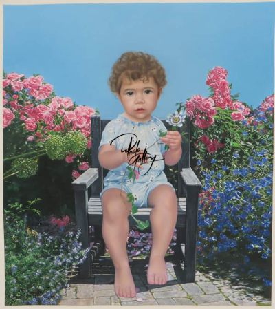 art oil painting reproduction of  Portrait Painting Of Child Hand Painted museum quality handmade