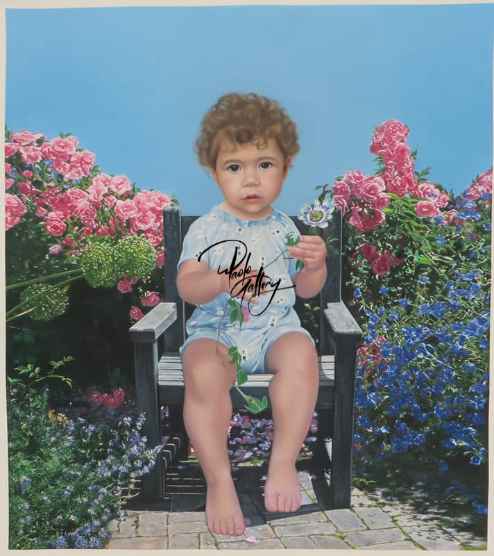 Portrait Painting Of Child Hand Painted museum quality