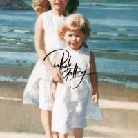 Portrait Painting Of Children In Holidays Hand Painted