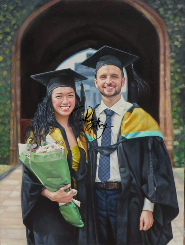 Portrait Painting Of Graduation Hand Painted museum quality