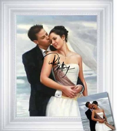art oil painting reproduction of  Portrait Painting Of Husband And Wife Hand Painted museum quality handmade