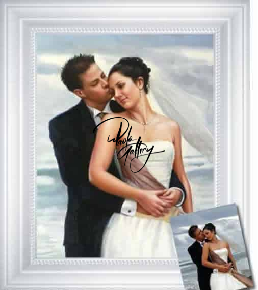 Portrait Painting Of Husband And Wife Hand Painted museum quality