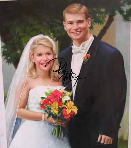 Portrait Painting Two Persons Hand Painted museum quality