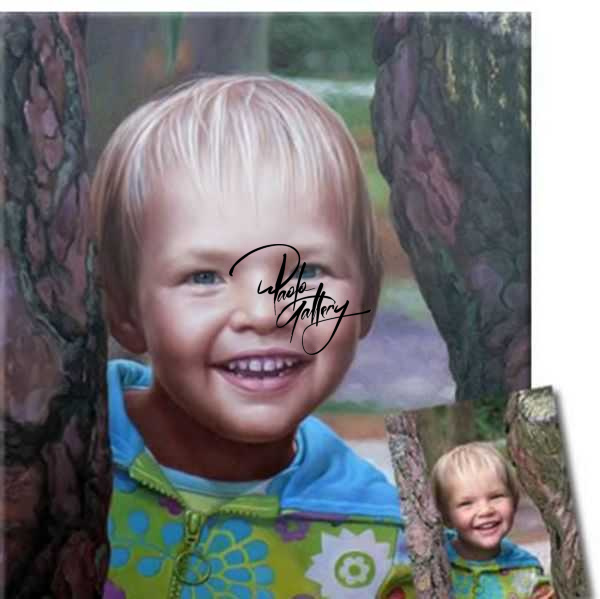 Portrait Painting Of Little Child Hand Painted museum quality