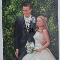 Portrait Painting Of Married Couple Hand Painted