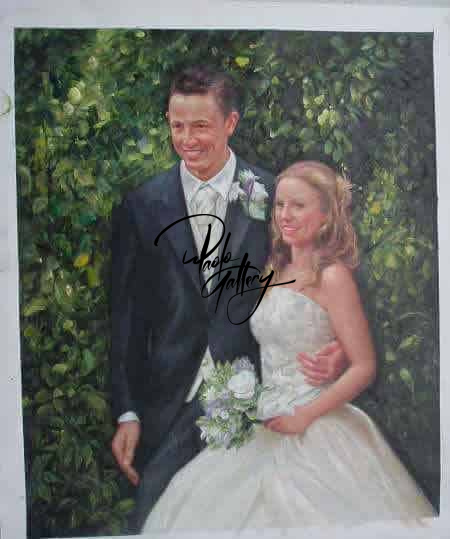 Portrait Painting Of Married Couple Hand Painted museum quality