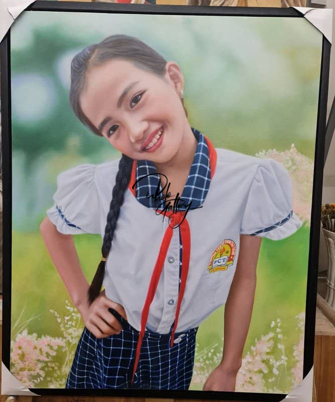 Portrait Painting Of Miss Dung Hand Painted museum quality