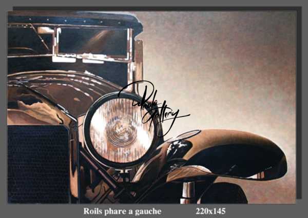 Portrait Painting Of Old Car Hand Painted museum quality