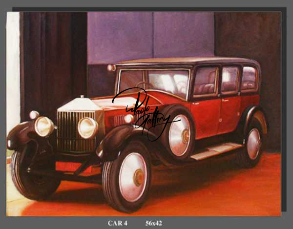 Portrait Painting Of Oldsmobile Hand Painted museum quality