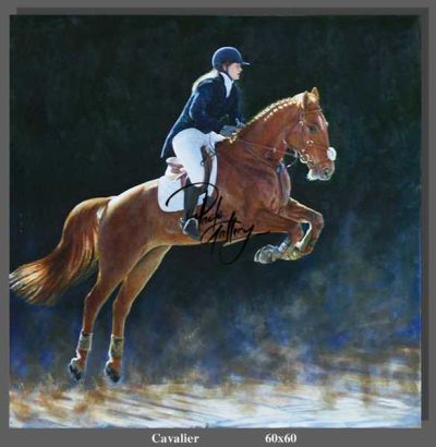 art oil painting reproduction of  Portrait Painting Of On A Competition Horse Hand Painted museum quality handmade