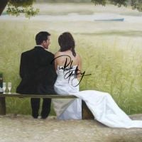 Portrait Painting Of Romantic Gateway Hand Painted
