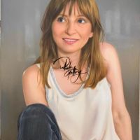 Portrait Painting Of Wife Posing Hand Painted
