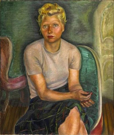 art oil painting reproduction of  Prudence Heward Portrait Of Mrs. Zimmerman 1943 museum quality handmade