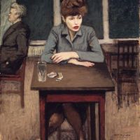 Raphael Soyer Cafe Scene 1946 Hand Painted Reproduction