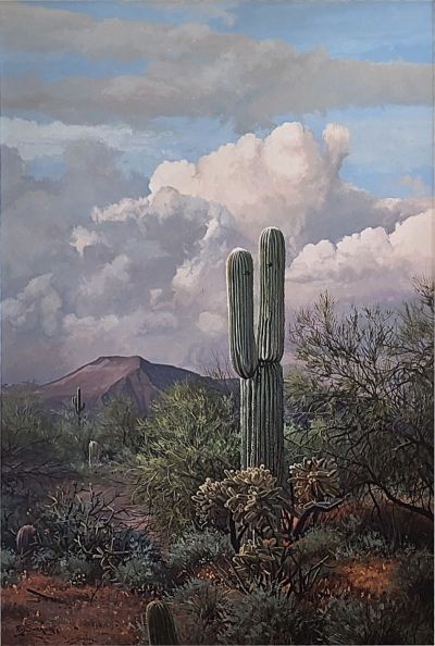art oil painting reproduction of  Ray Swanson, A Desert View museum quality handmade