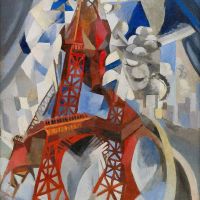 Delaunay - Red Eiffel Tower By Robert Delaunay artwork on canvas