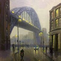Reg Gardner Mist And Rain On The Tyne Bridge