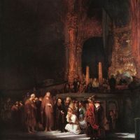 Rembrandt Christ And The Woman Taken In Adultery Hand Painted Reproduction