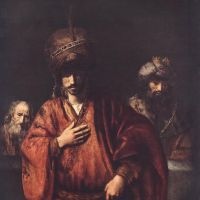Rembrandt David And Uriah Hand Painted Reproduction