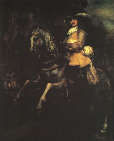art oil painting reproduction of  Rembrandt Frederick Rihel On Horseback museum quality handmade