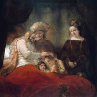 Rembrandt Jacob Blessing The Sons Of Joseph