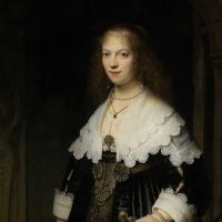 Rembrandt Portrait Of Maria Trip Hand Painted Reproduction