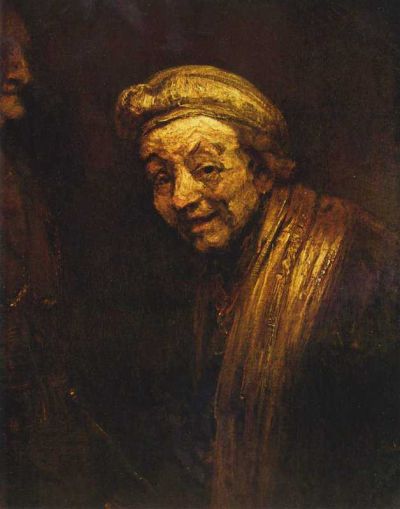art oil painting reproduction of  Rembrandt Self-portrait As Zeuxis Laughing museum quality handmade
