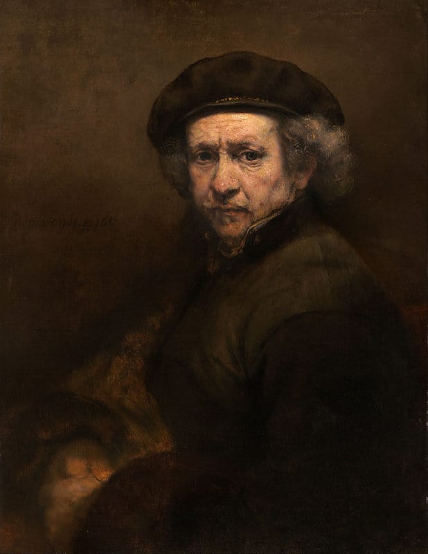 Rembrandt Self-portrait With Beret And Turned-up Collar museum quality